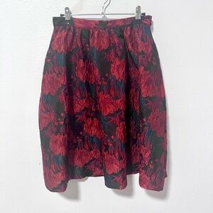 CeCe Red and Black Midi‎ Bubble Skirt 2
